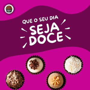 doce sabor - gastronomia - brigadeiros conê trufas pirulitos de chocolate barra recheada ovo de colher maçã do amor choco maçã todos os meu doces vão com uma medida de amor 🥰