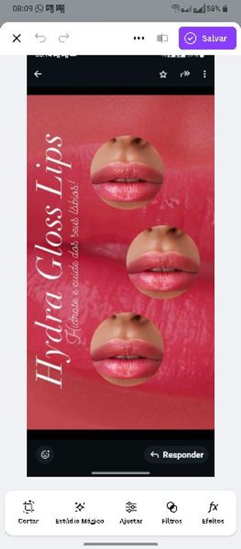 Salão styllus - cabelos e sobrancelhas selagem,nutrição hidratação reconstrução hidra gloss Lips hidra Collor lips etc - hidra gloss lips
