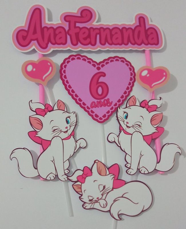 Nãna Mimo's Ateliê - Papelaria Personalizada - Topo simples personalizado