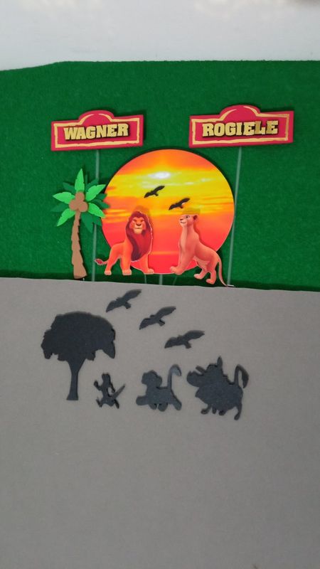 Nãna Mimo's Ateliê - Papelaria Personalizada - Topo de bolo Rei Leão