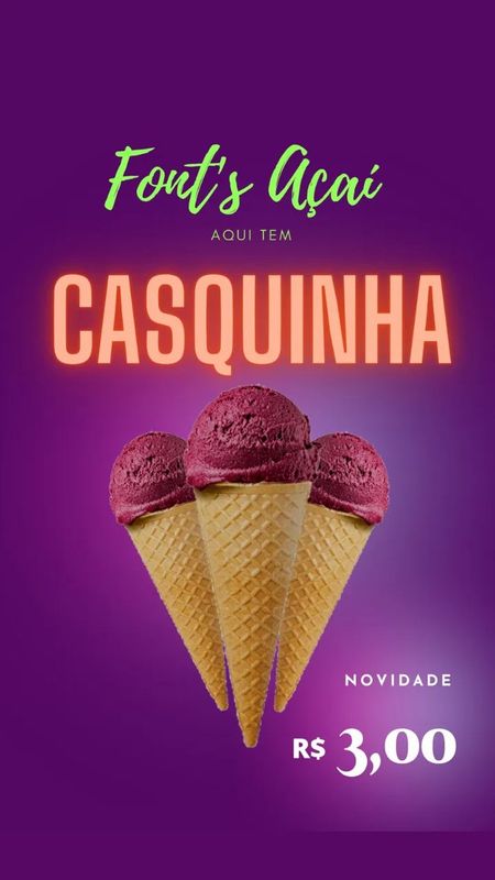 uni açaí e doceria - açaiteria - acai na casquinha