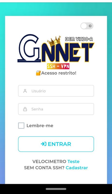 GNNeT OFICIAL - SERVIDORES VPN & SSH - 10 LOGINS PAINEL SSH VPN VIVO CLARO TIM OI