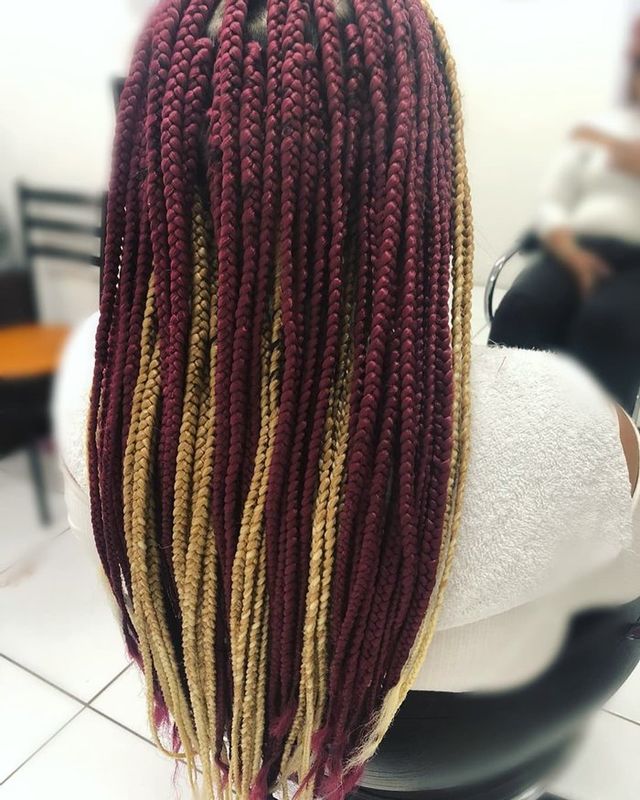 Maria TrançasAfro - beleza & estética - tranças duas cores 