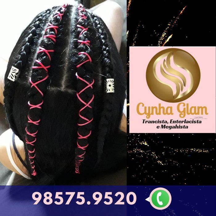 Cynha Glam - Cabelos - Topo Nagô 4 raios 