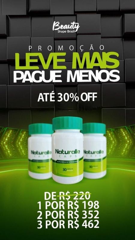 BEAUTY SHAPE BRAZIL SÃO PAULO OFICIAL ™️🇧🇷 - Saúde,bem-estar e beleza - 3 NATURALLE CAPS