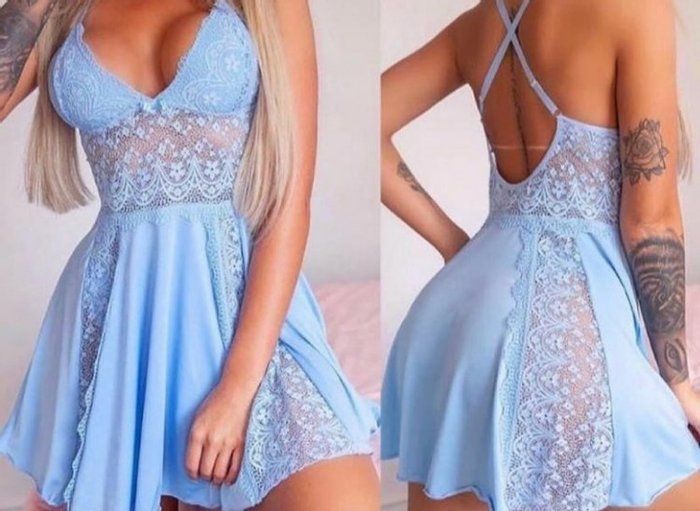 Meelo lingerie - lingerie de luxo - camisola luxo rendada