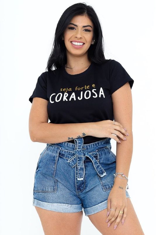Meelo lingerie - lingerie de luxo - T-shirt seja forte e corajosa