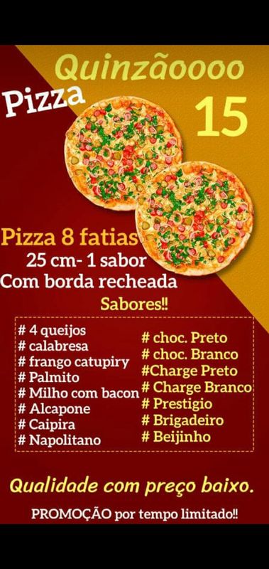 Master Pizza Navegantes e Penha - gastronomia - Pizza 8 fatias ( 25 centimetros).