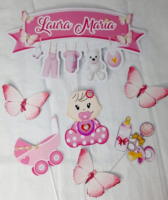 Lidycor topos de bolos e Personalizados - artesanato - Topo de bolo simples