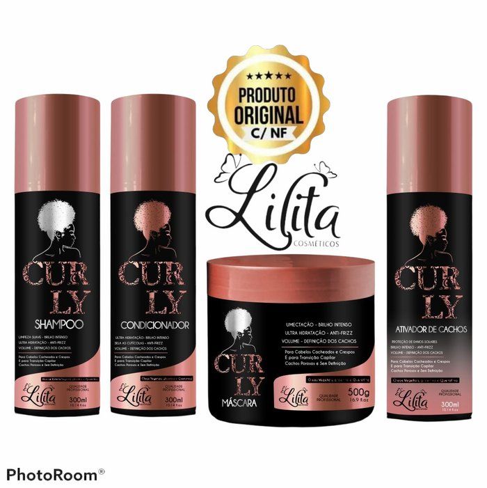 Lilita Cosméticos - Beleza e Cuidado com os cabelos - Kit Curly Completo 4 passos 