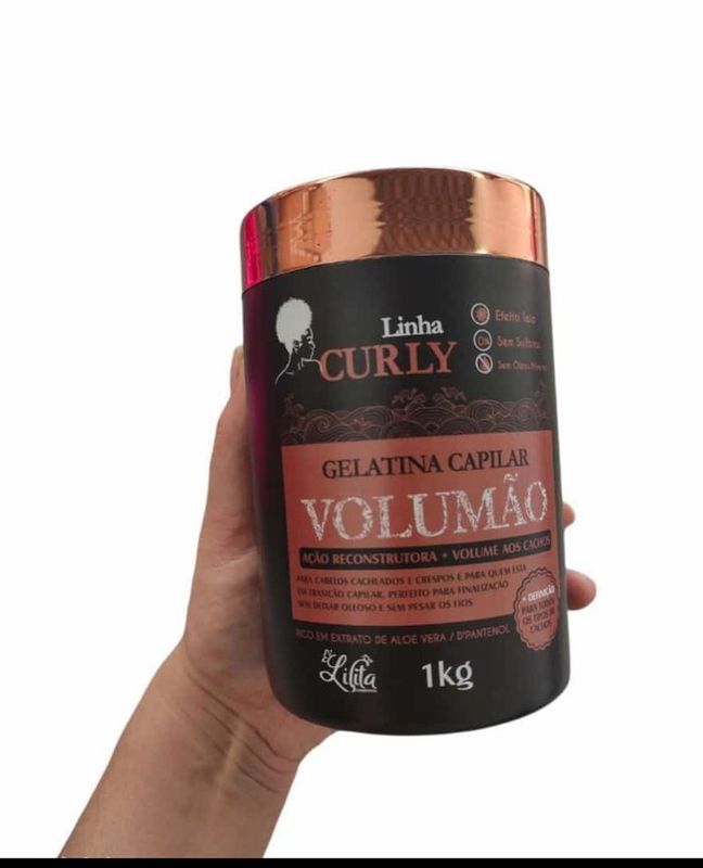 Lilita Cosméticos - Beleza e Cuidado com os cabelos - Gelatina Volumao Curly