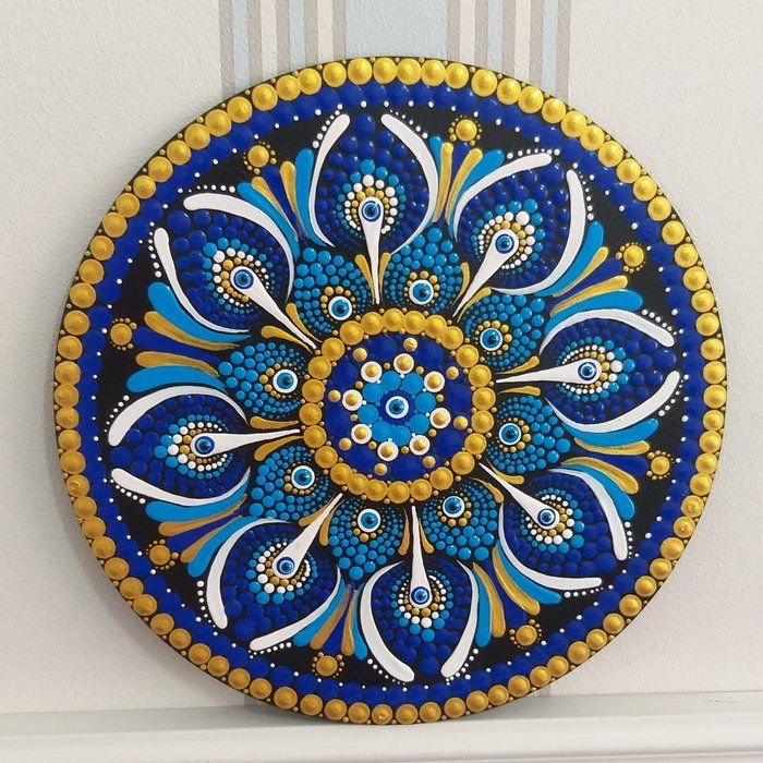 Sanft Mandala MÃE E FILHA - arte em pontilhismo - mandala 20 cm