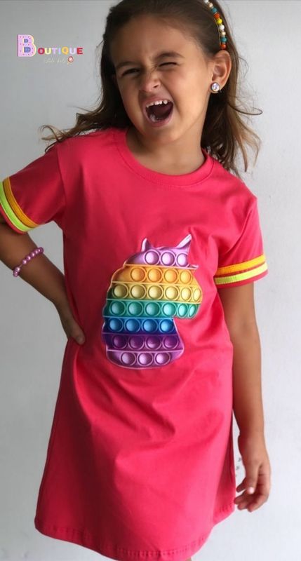 Boutique Estilo Kid's - Roupa infantil - Vestido pop it