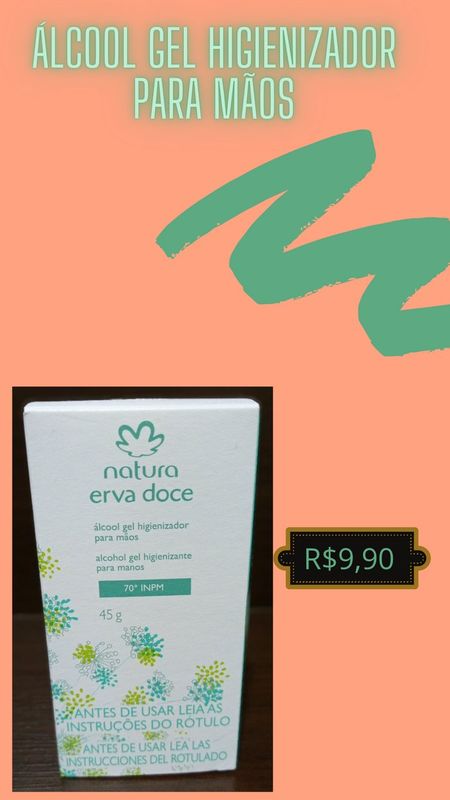 Revendedora da Natura - revenda de marcas - Álcool gel higienizador para mãos 