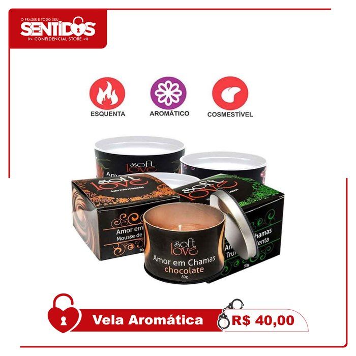 Sentidos - Confidencial Store - Sex Shop - Vela de massagem