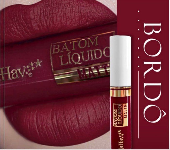 Bem Bonita Store - beleza & estética - Batom Mahav Bordô