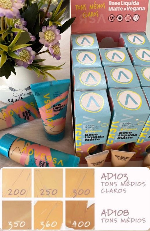 Bem Bonita Store - beleza & estética - Base Liquida Matte Adversa 