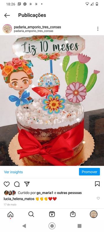 PADARIA EMPÓRIO TRÊS COROAS  - Panificação e confeitaria  - Bolo 