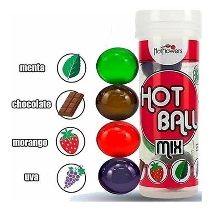 Jusexshop - Produtos Eroticos  - HOT BALL MIX 04 UNIDADES HOT FLOWERS