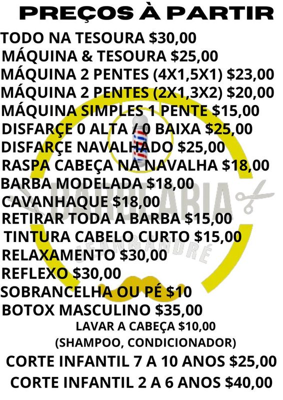 Jean & André barbearia - Barbearia - preços & serviços