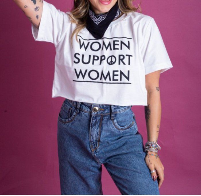 Boutique Black Star - moda - Tshirt Cropped Algodão