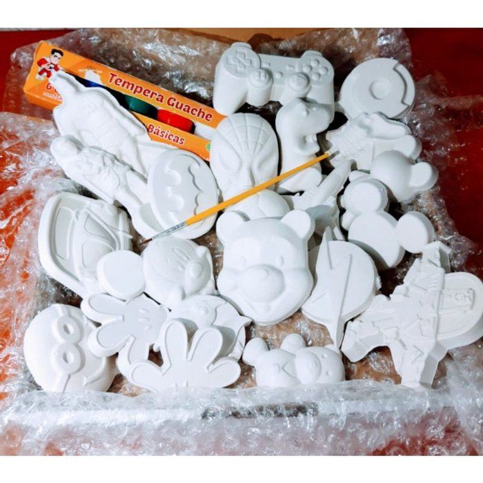 georgiagesso3d - Vendas de Placas de Gesso3D - kit com 30 peças em Gesso Infantil
