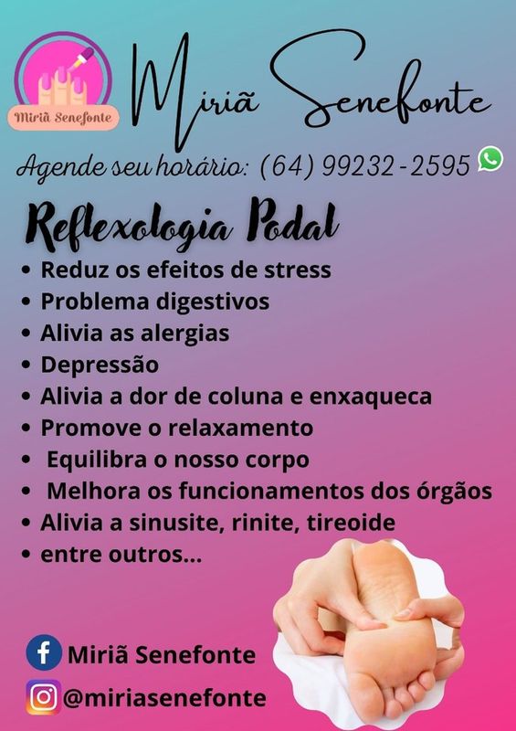 Miriã Senefonte - saúde & bem-estar - Reflexologia Podal