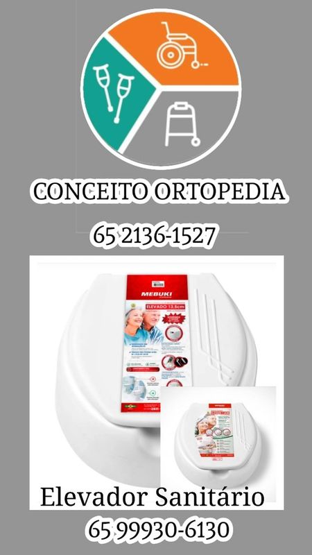 Conceito Ortopedia - Loja de produtos ortopédicos e hospitalares - Elevador sanitário 7,5