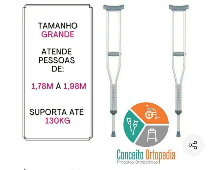 Conceito Ortopedia - Loja de produtos ortopédicos e hospitalares - Muleta axilar G