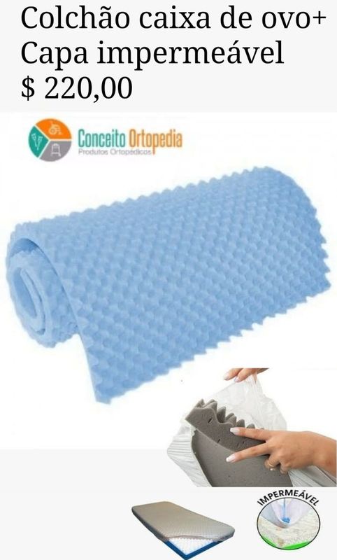Conceito Ortopedia - Loja de produtos ortopédicos e hospitalares - Colchao caixa de ovo +capa silicone