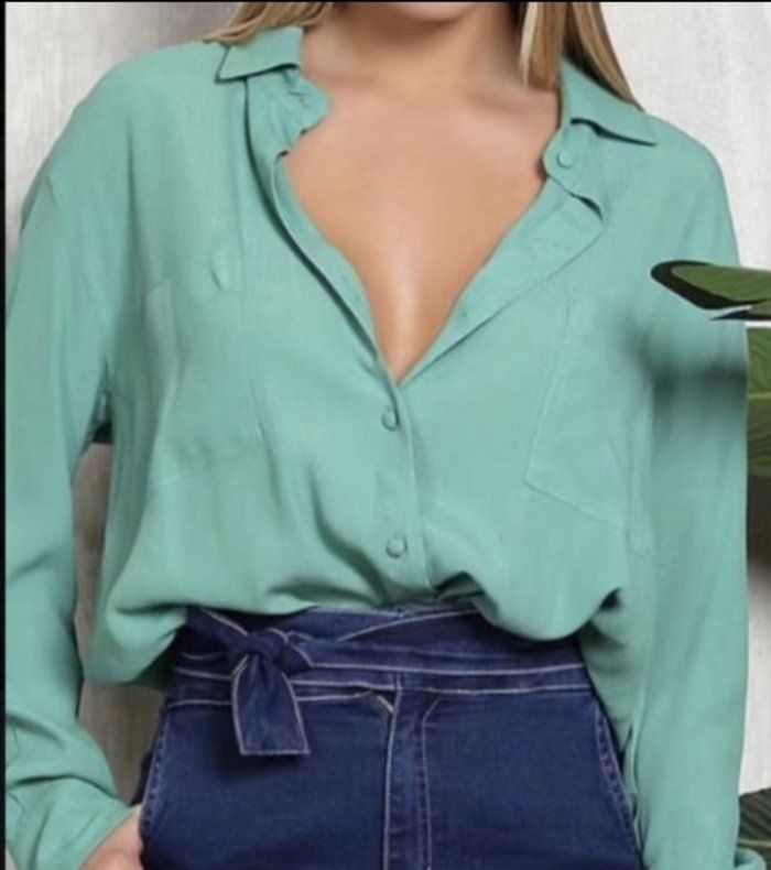 Boutique Ds - moda feminina - camisa verde agua