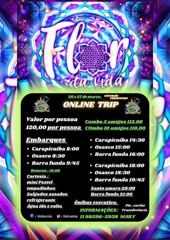 online trip - turismo - flor da vida