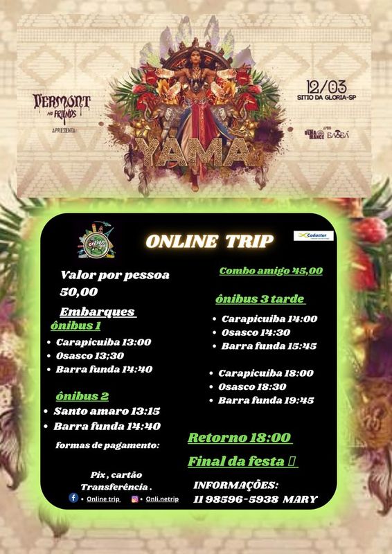 online trip - turismo - YAMÃ