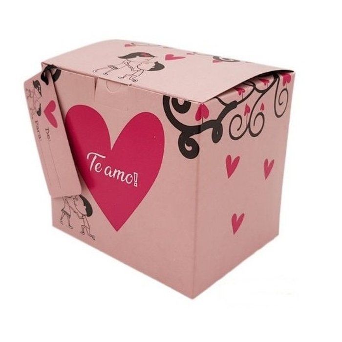 Milla Personalizados - Produção de Produtos Personalizados - Caixa Rosa para presente - Com Tag