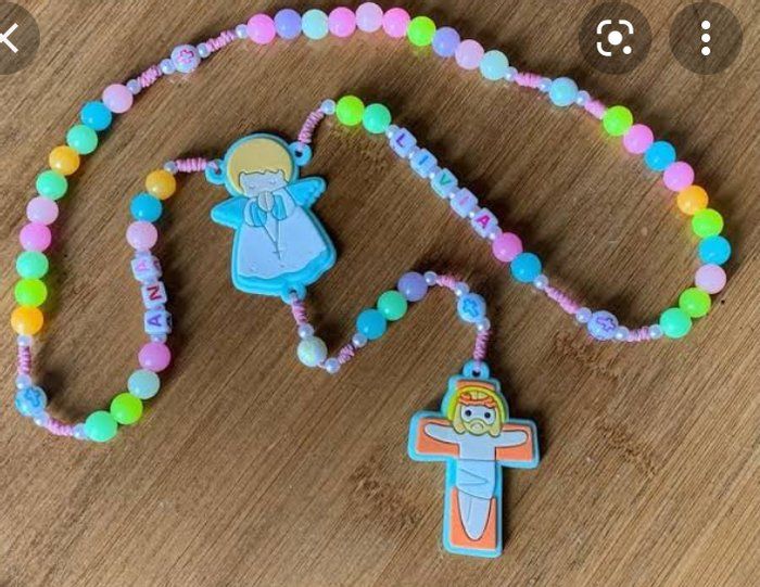 Pulseiras da Lara - moda - Terço infantil com o nome