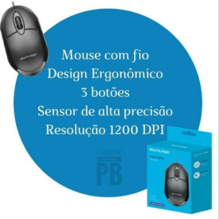 Compre Virtualmente PB - LOJA DE ELETRÔNICOS - MOUSE ÓPTICO COM FIO(ORIGINAL)