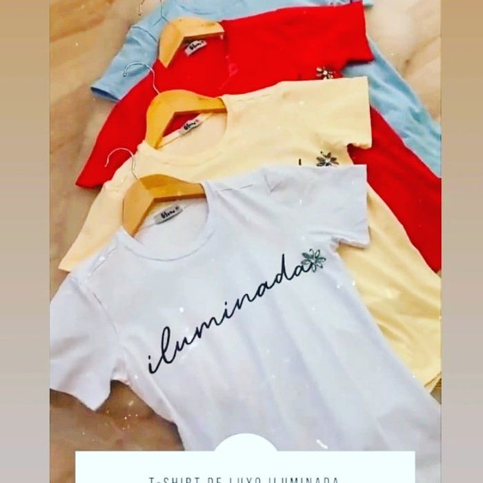 Litoral N'arte - Arte feita a mão - T-shirt Iluminada luxo