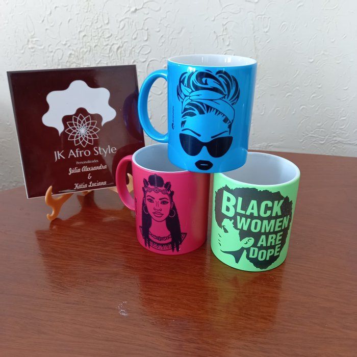 JK Afro Style - Moda Afro e Personalizados - Caneca Neon