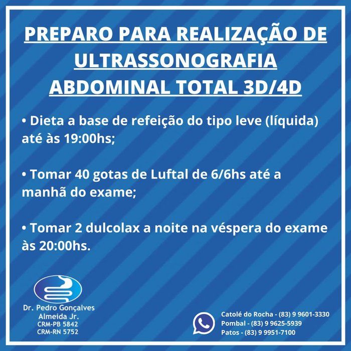 Dr. Pedro Gonçalves - Gastroenterologia - Gastroenterologia / Hepatologia - Ultrassonografia do Abdome Total