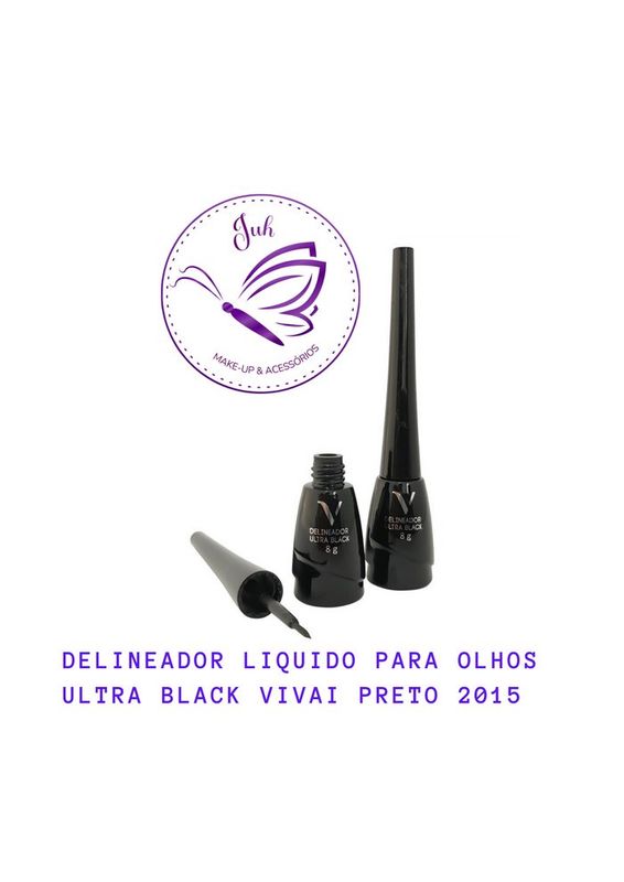 Juh Make-up e Acessórios - beleza & estética - Delineador Liquido para Olhos Ultra Black V