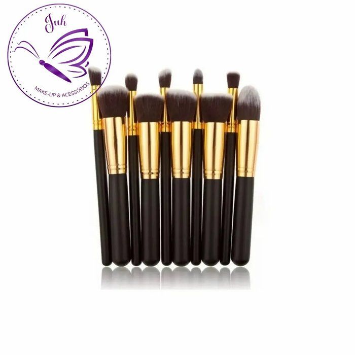Juh Make-up e Acessórios - beleza & estética - Kit 10 Pincéis para Maquiagem