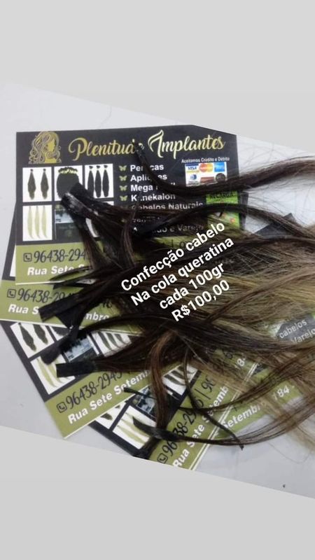 Plenitude Implantes - venda de cabelos humanos,semi lipo e - cola de queratina cabelo ja capsulado