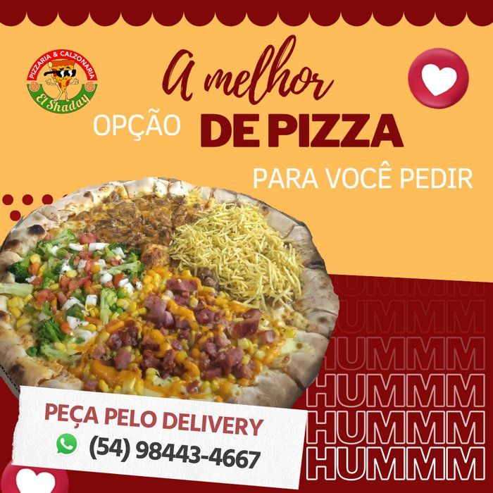 Pizzaria e Calzonaria El Shaday - Pizzaria Delivery - Pizza Familia