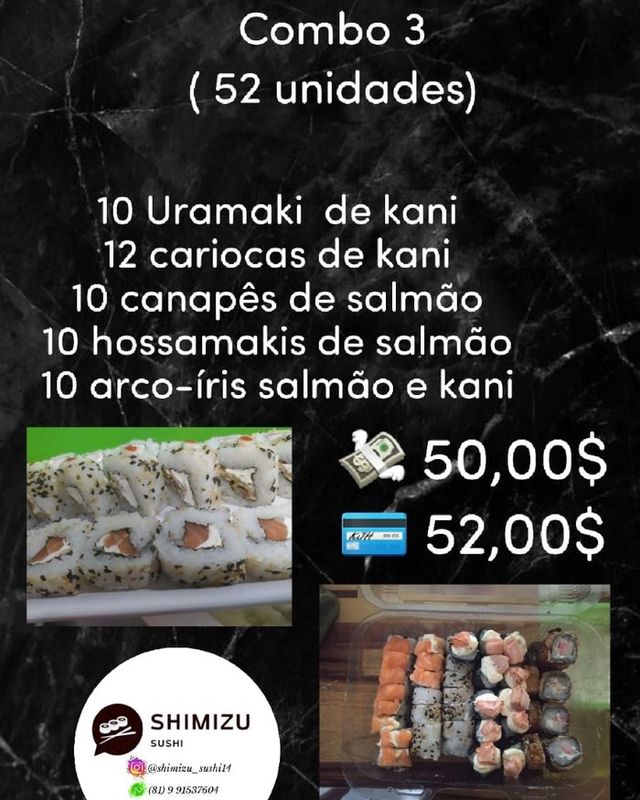 shimizu sushi - gastronomia - combo 1