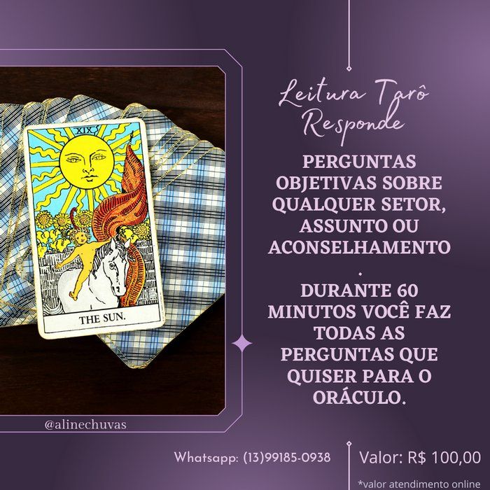 Aline Chuvas - Terapeuta Vibracional - Tarô Responde