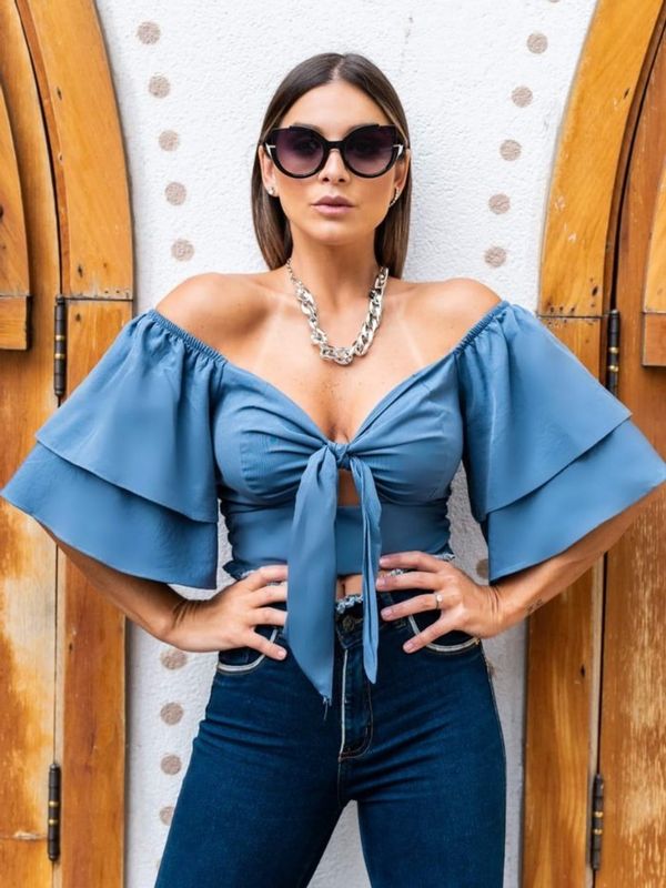 Estilo Menina - Moda Feminina - Cropped Borboleta