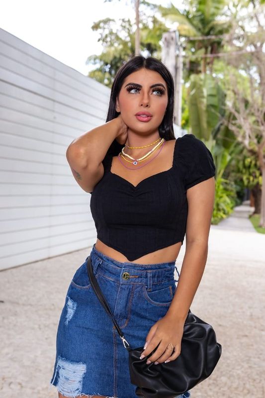 Estilo Menina - Moda Feminina - Cropped Ponta V