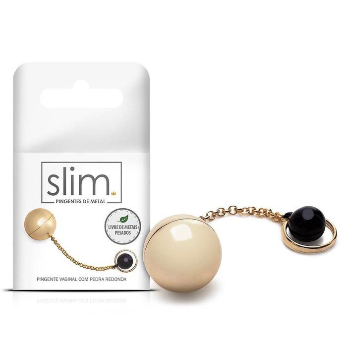 Sexualetoquefinal  - Sexshop🔥 - PINGENTE VAGINAL COM PEDRA REDONDA- Ø2,4CM
