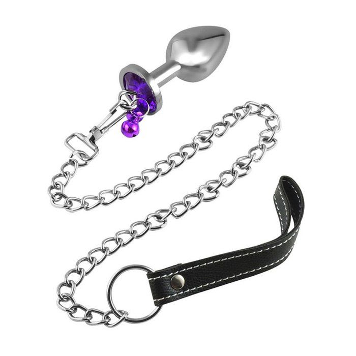 Sexualetoquefinal - Sexshop🔥 - PLUG ANAL PEQUENO COM SINO E GUIA COM CORRENTES
