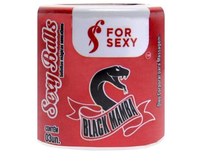 LIAH E LAINE SEXSHOP - sexshop  - Black Mamba Sexy Ball Funcional 03 Unidades 